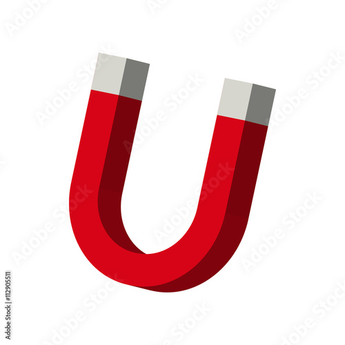 A horseshoe magnet icon, cartoon style
