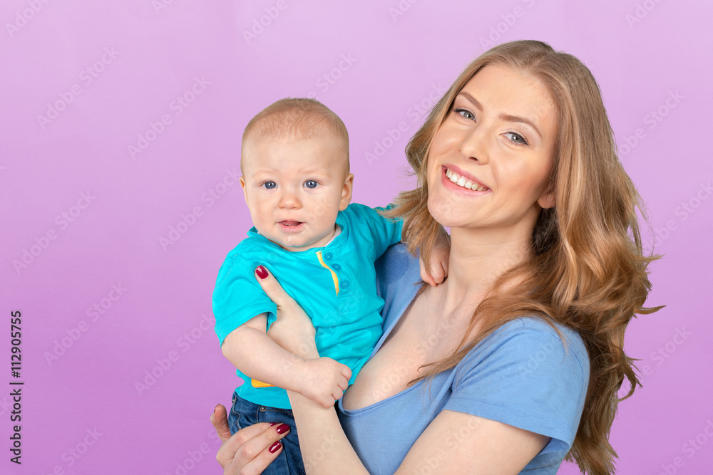 Happy young mother and her son Happy young mother and her son