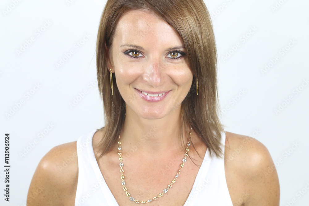 Portrait of a beautiful woman smiling