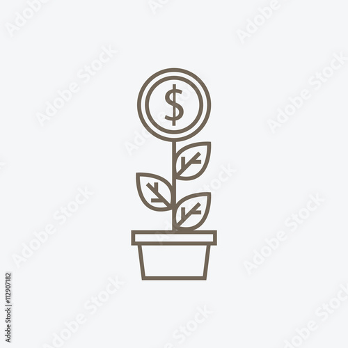 Growth Of Money   Tree Of Money Icon