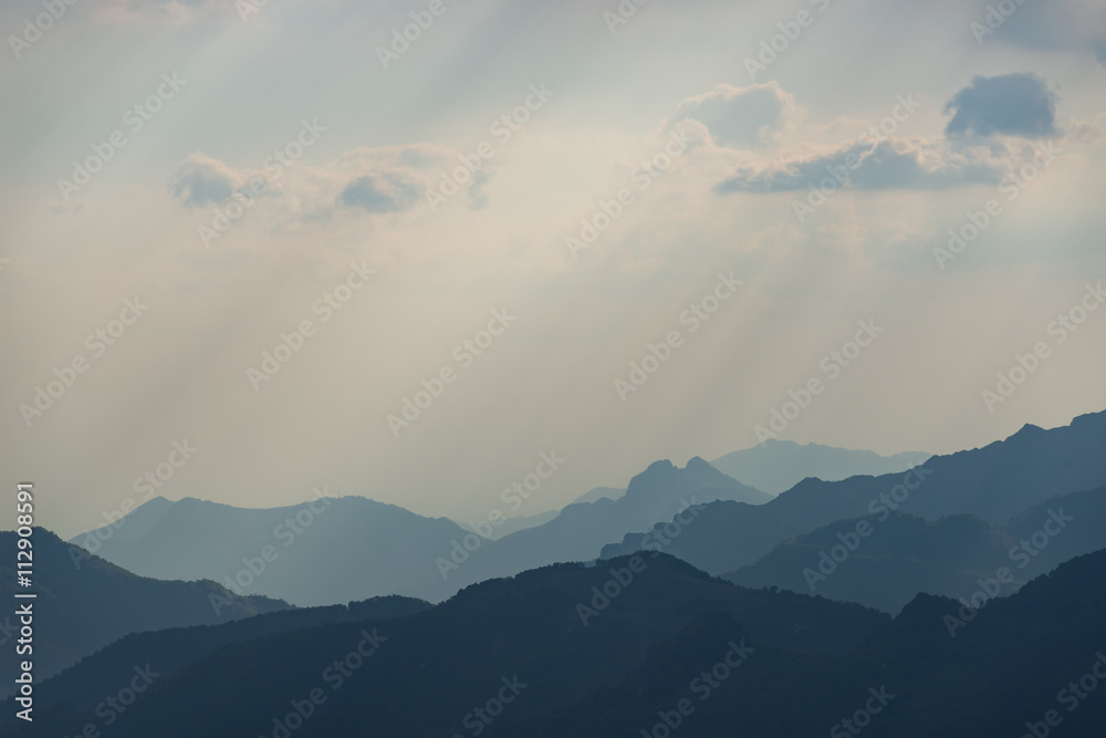 Abstract landscape of mountains