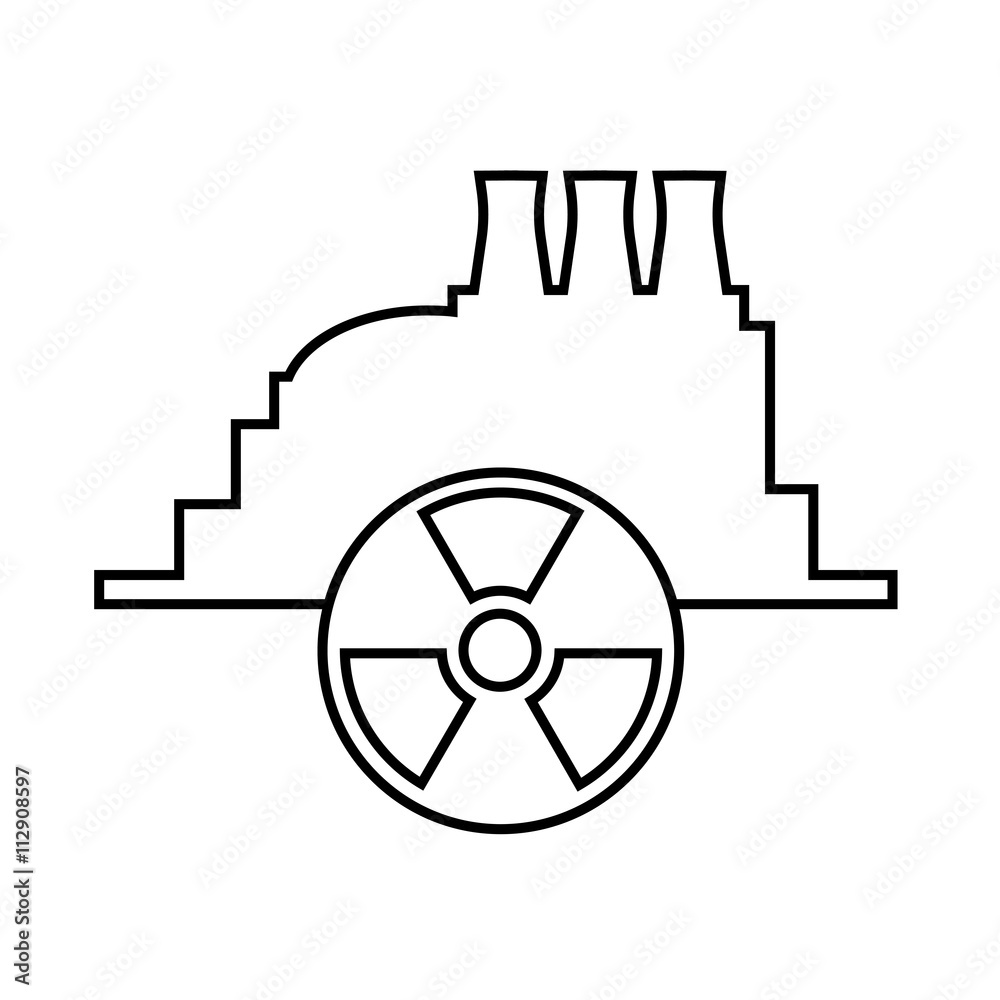 Nuclear power line icon Vector Illustration Nuclear power line icon Vector Illustration
