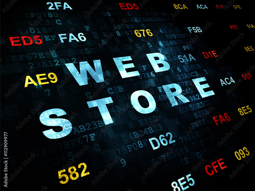 Web design concept: Web Store on Digital background Web design concept: Web Store on Digital background