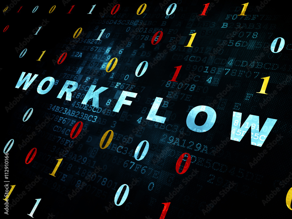 Finance concept: Workflow on Digital background Finance concept: Workflow on Digital background