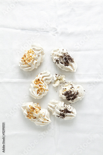 fresh delicious vanilla meringue background texture