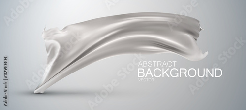 Silver silk fabric.