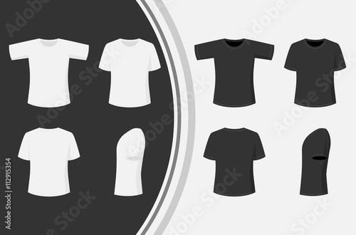plain black and white T-shirt