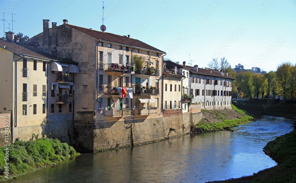 river in city Vicenza, Italy