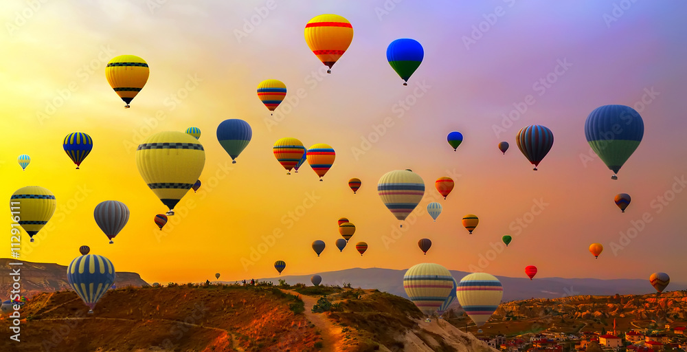 Obraz premium Hot air balloons balloon