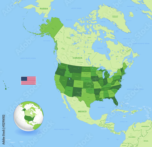 High Detail USA Green Map
