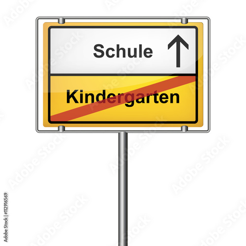 Ortsschild - Mein erster Schultag