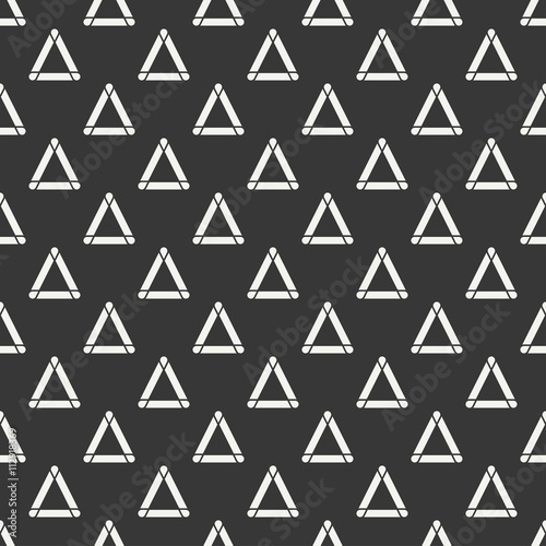 Geometric line monochrome abstract hipster seamless pattern with triangle. Wrapping paper. Scrapbook paper. Tiling. Vector illustration. Background. Graphic texture for your design  wallpaper.