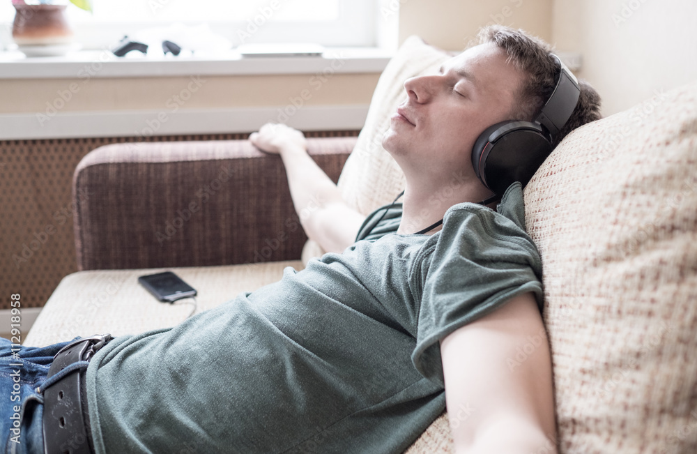 Fototapeta premium Listening to the music