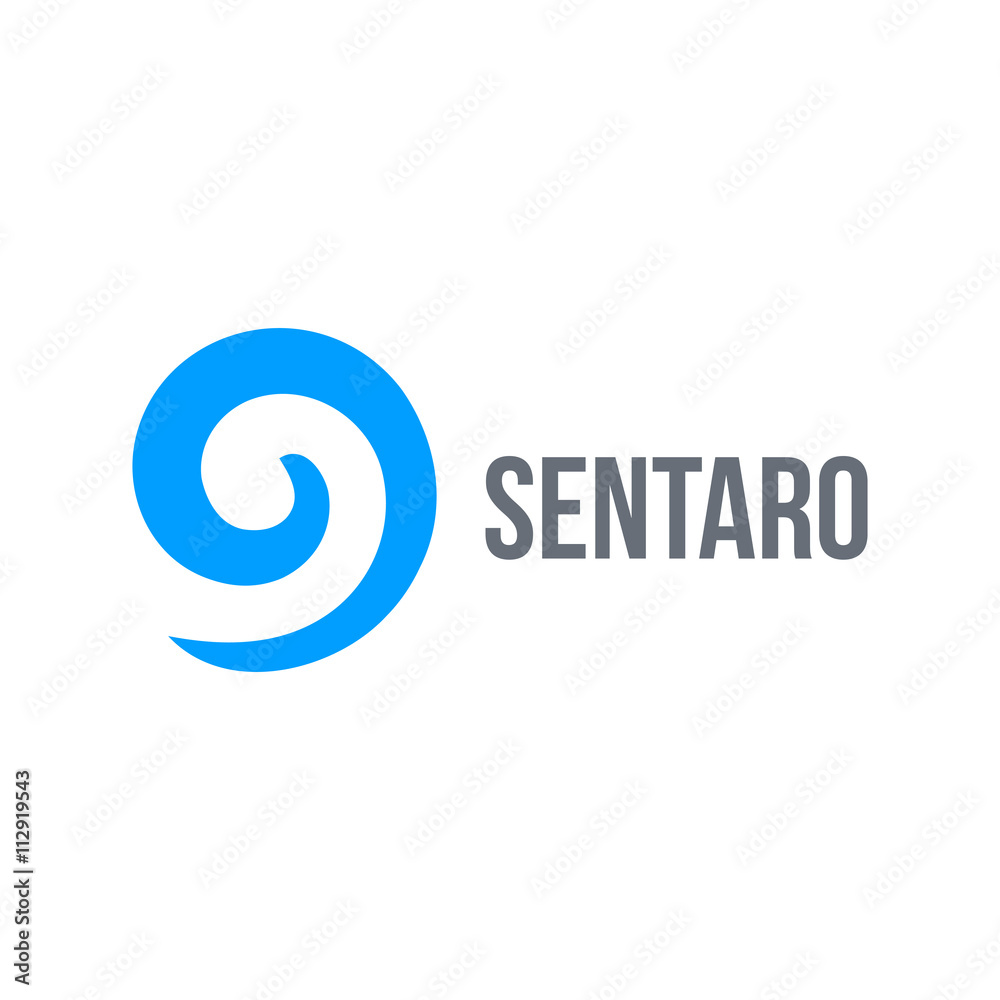 Abstract vector swirl blue logo for business templates Abstract vector swirl blue logo for business templates