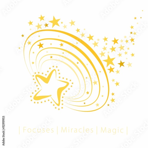 Magic stars. With magic tricks comes to us! This is an illustration of a series of pictures of the tricks and miracles.