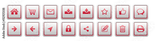 Web icon button set