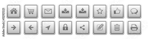Web icon button set