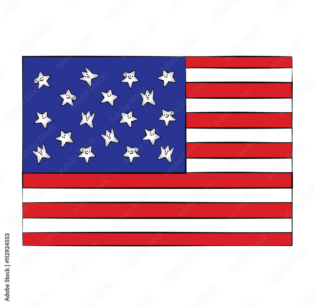 Naklejka premium Vector of america flag