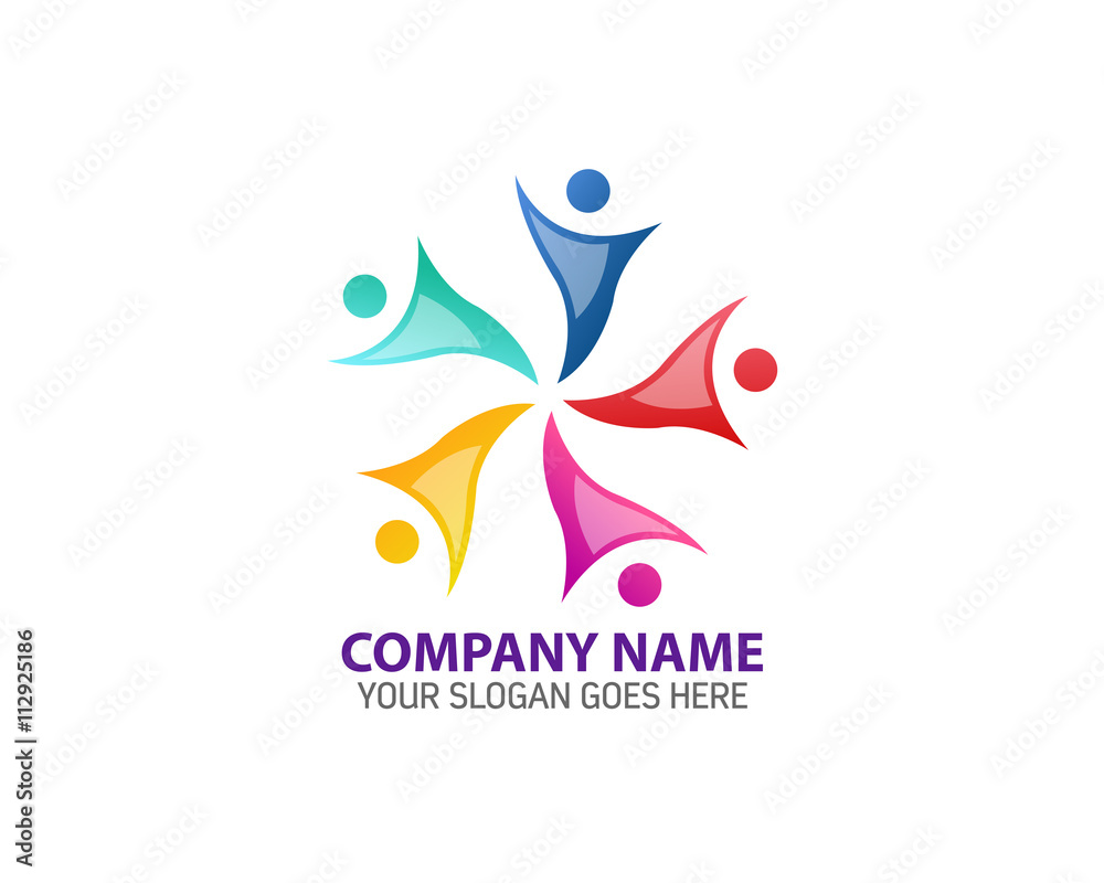 Abstract People Rotation Logo Icon Vector Abstract People Rotation Logo Icon Vector