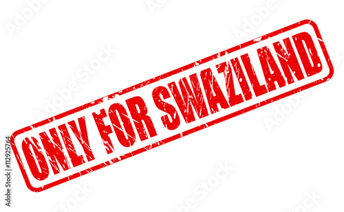 ONLY FOR SWAZILAND red stamp text