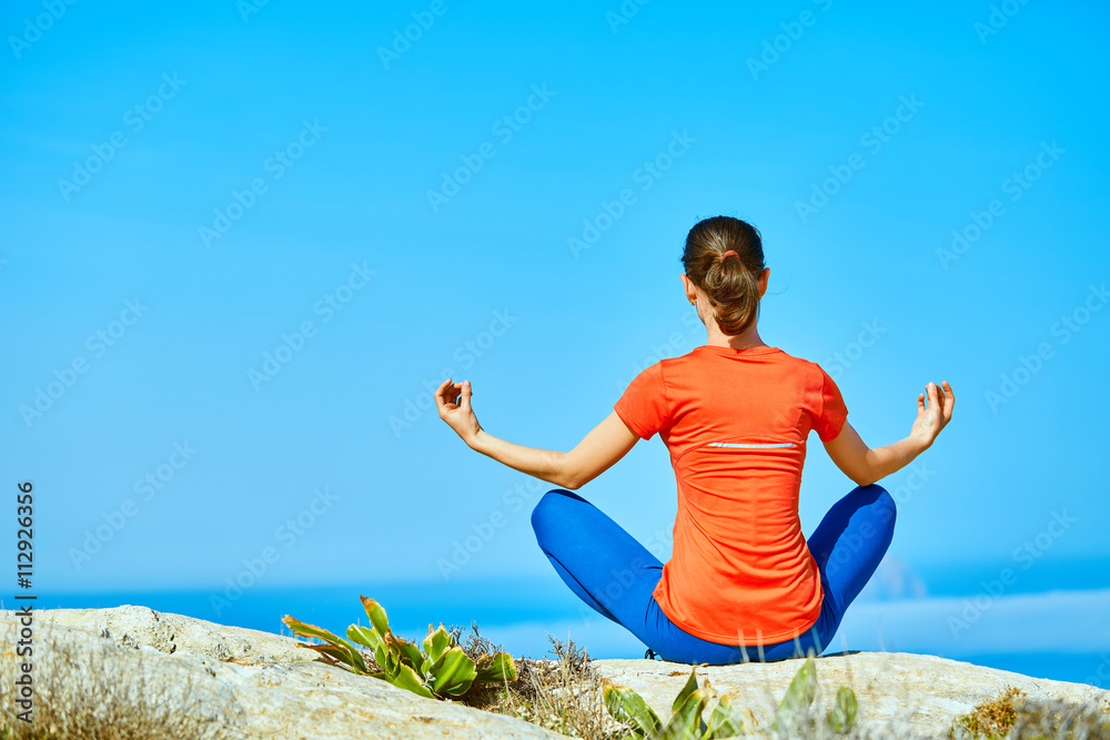 young woman at early morning