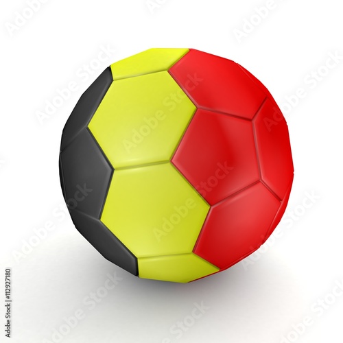 Football - flag of Belgium - 3D rendering