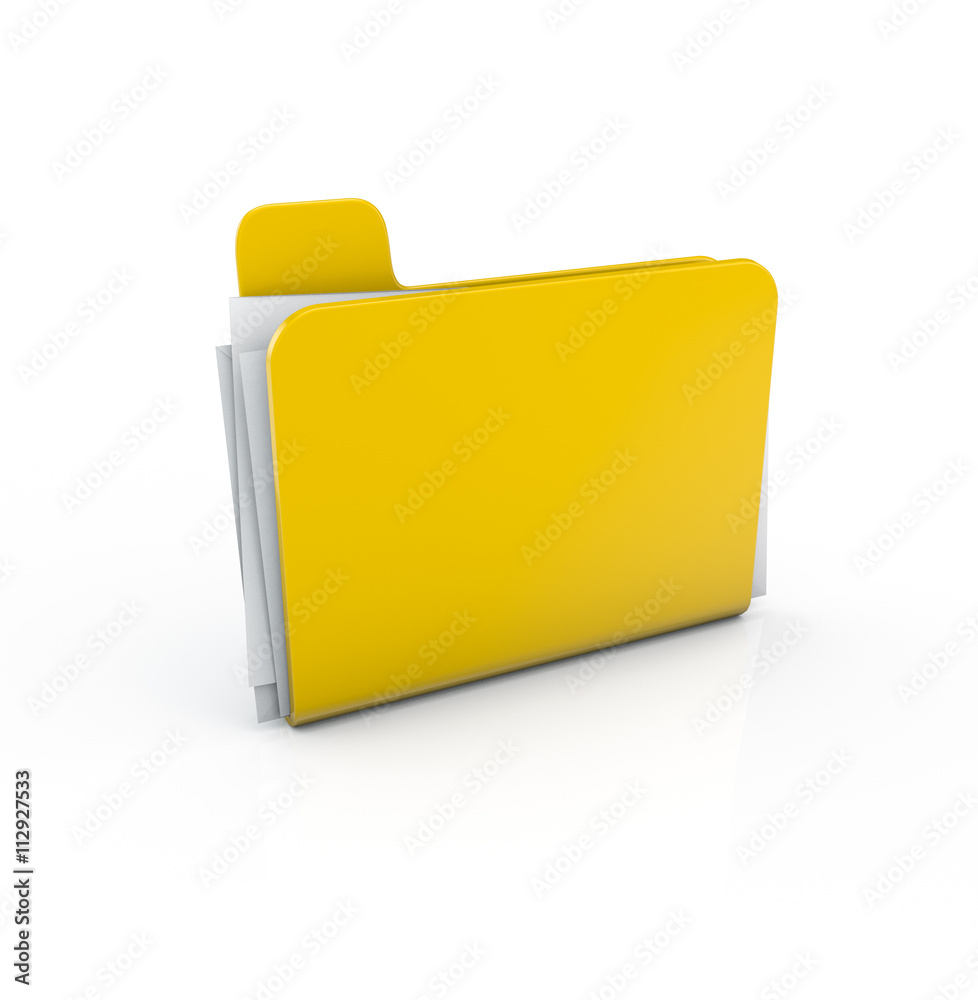 Yellow file folder Yellow file folder