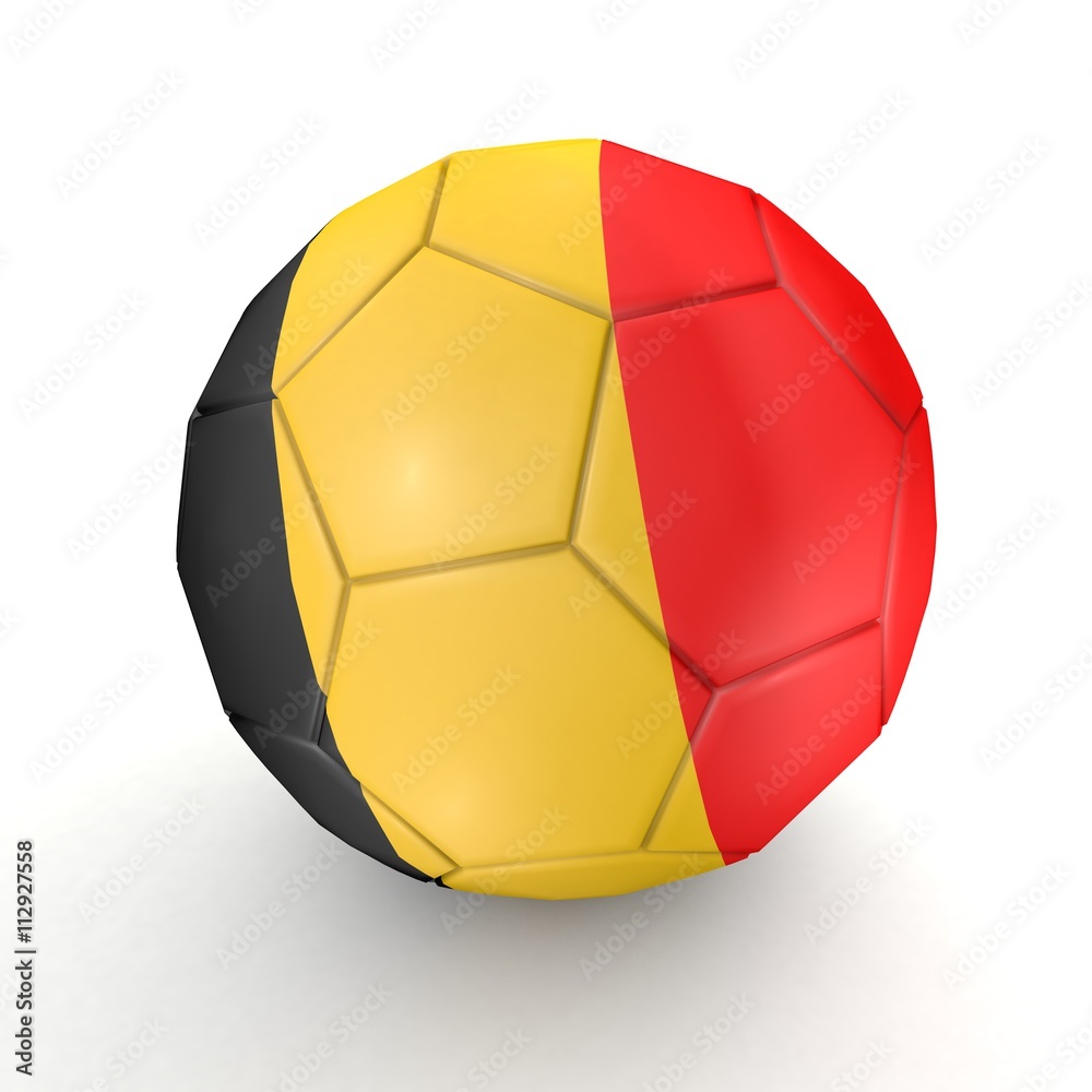 Football - flag of Belgium -2 - 3D rendering Football - flag of Belgium -2 - 3D rendering