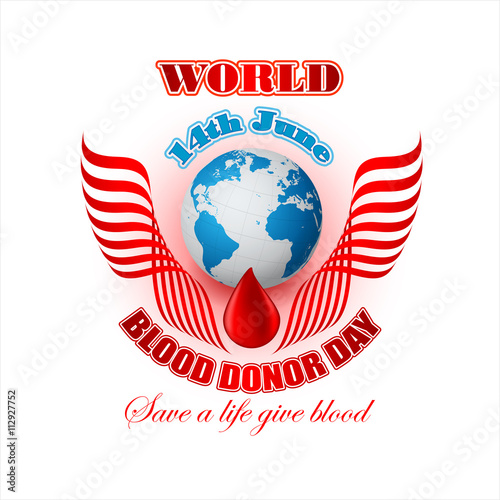 Background for World blood donor day, international event, June 14th; Vector illustration