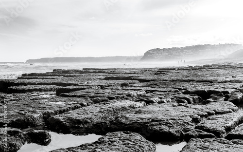 Bar Beach - Newcastle in Black and White