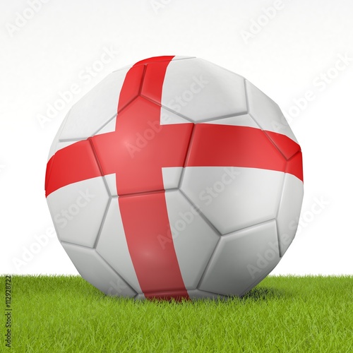 Football - flag of England 2 - 3D rendering