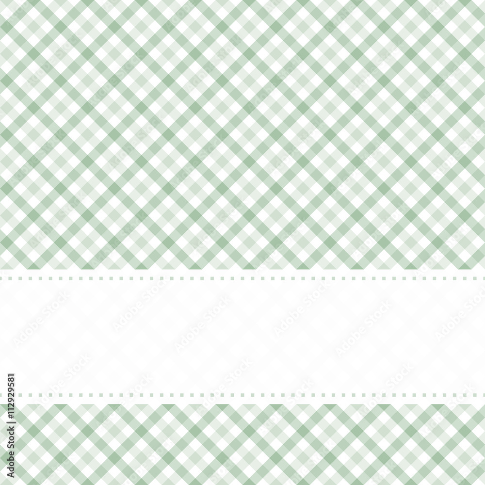 checkered table cloth pattern with banner
