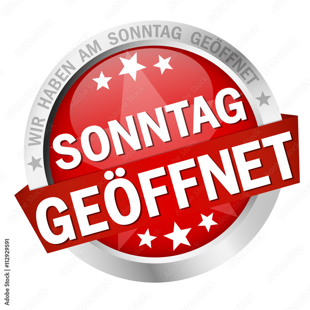 Button Sonntag geöffnet