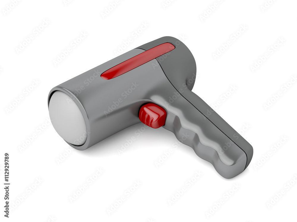 Radar gun on white