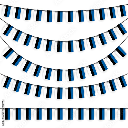 garlands with estonian national colors