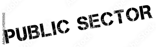 Public Sector black rubber stamp on white