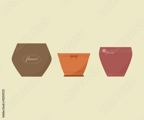 Set of flowerpots