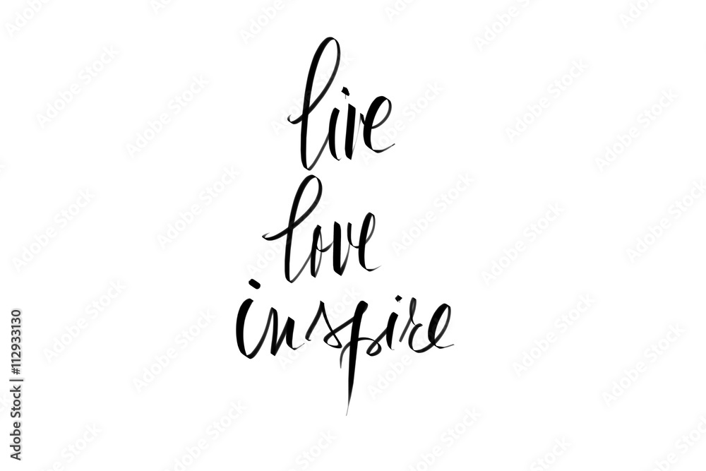 Live, Love, Inspire motivational message
