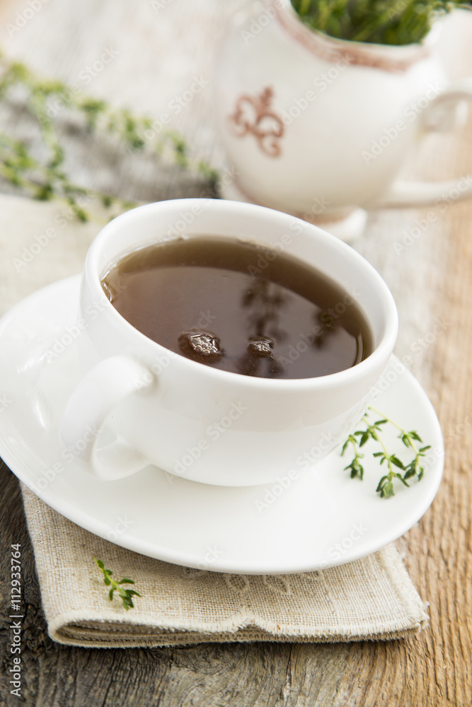 Cup of thyme tea Cup of thyme tea