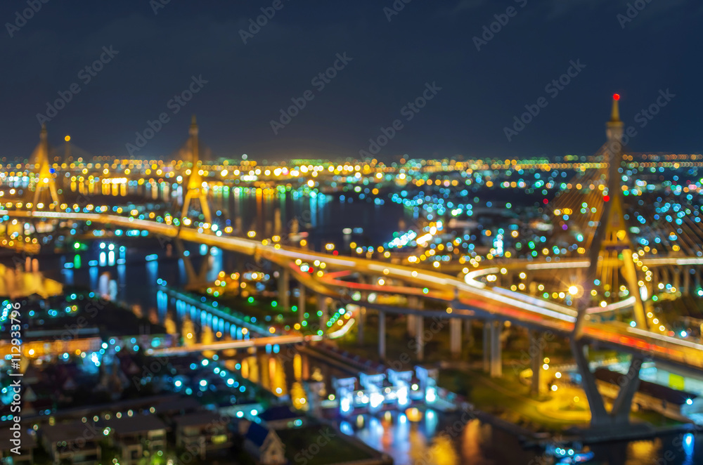 Mega Bridge Concept blurred lights