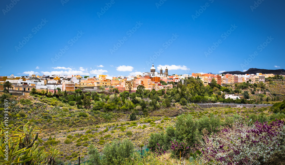Cityscape of Aguimes on Gran Canaria,  Spain.