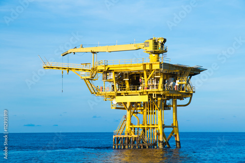 Oil and gas platform in the gulf or the sea, The world energy,