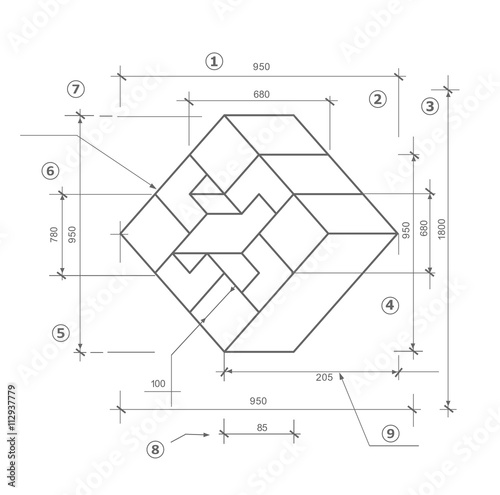 Drawing a sketch of a technical drawing