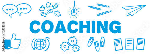 Stick Figure Series Banner Blue / Coaching