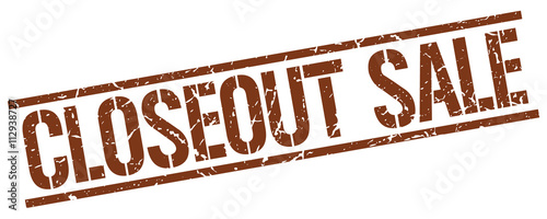 closeout sale brown grunge square vintage rubber stamp