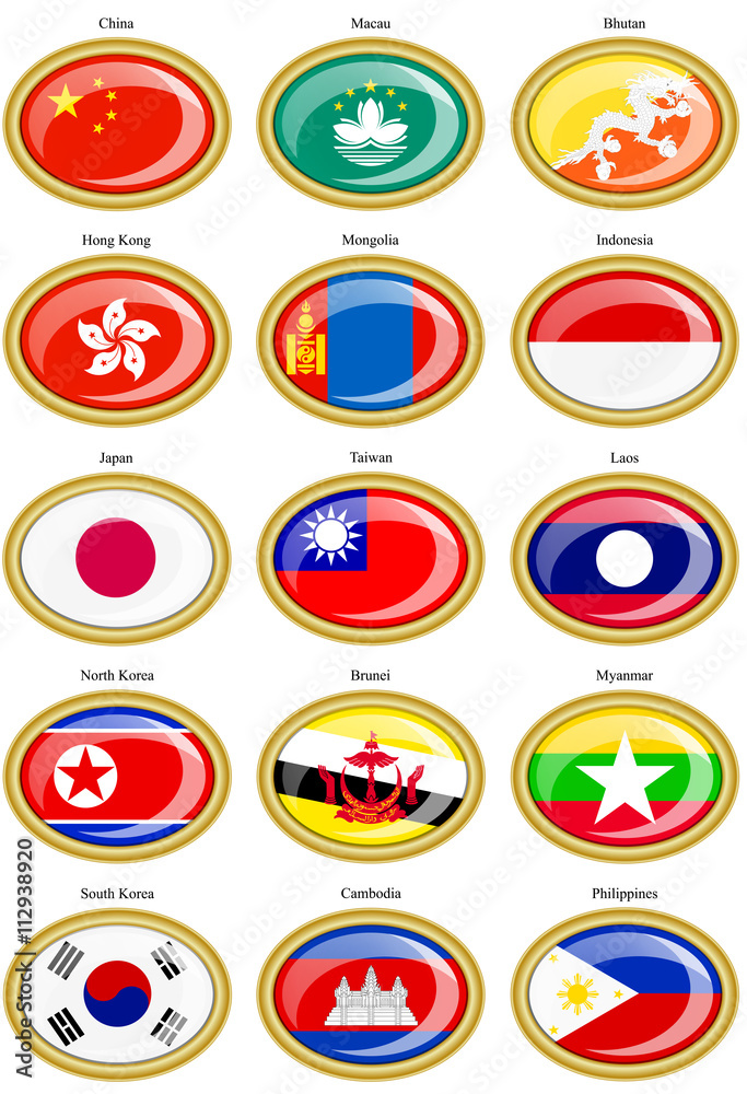 Flags of the Asia