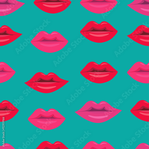 cosmetics makeup seamless pattern women lips. sexy lips background vector design
