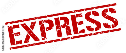 express red grunge square vintage rubber stamp