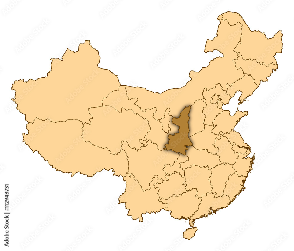 Map - China, Shaanxi