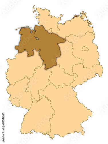 Map - Germany  Lower Saxony